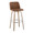 Tintori bar stool in Chrome Metal, Whitewashed Wood, Camel PU, product view, featuring swivel and wood frame