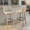 Toriano 30" Contemporary Fixed-Height Barstool with Swivel in Whitewashed Wood and Cream Faux Leather with Round Chrome Metal Footrest- Set of 2 — lifestyle photo 5