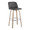 Tintori bar stool in Whitewashed Wood, Grey PU, Chrome Metal, product view, featuring swivel and wood frame