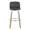 Tintori bar stool in Whitewashed Wood, Grey PU, Chrome Metal, front view, featuring swivel and wood frame