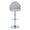 Ahoy table in Chrome Metal, Light Grey Fabric, front view, featuring swivel and adjustable height