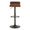 Ale table in Antique Metal, Brown PU, front view
