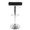 Ale table in Chrome Metal, Black Pvc, back view