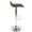 Ale table in Chrome Metal, Brown Pvc, side view