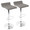 Ale table in Chrome Metal, Grey Pvc, coordinated set view
