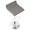 Ale table in Chrome Metal, Grey Pvc, top view