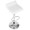 Ale table in Chrome Metal, White Pvc, top view