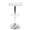 Ale Contemporary Adjustable Height Barstool with Swivel in Chrome Metal and White Pvc with Oval Footrest- Set of 2 — back view