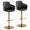 Boyne table in Gold Metal, Black PU, coordinated set view, featuring swivel and adjustable height