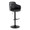 Boyne table in Black Metal, Black PU, product view, featuring swivel and adjustable height