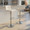 Casper Contemporary Adjustable Barstool in Chrome Metal and Cream Velvet- Set of 2 — lifestyle photo 2