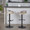 Cassis Contemporary Adjustable Barstool with Swivel in Black Metal, Light Grey Wood and Cream Faux Leather with Round T Footrest- Set of 2 — lifestyle photo 2