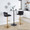 Cinch Glam/art Deco Adjustable Barstool with Swivel in Gold Metal and Black Velvet with Rounded T Footrest- Set of 2 — lifestyle photo 5
