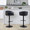 Claire Contemporary/Glam Adjustable Barstool in Black Metal and Black Faux Leather with Gold Metal Accent and Rounded T Footrest- Set of 2 — lifestyle photo 3