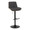 Corazza table in Black Metal, Walnut Wood, Charcoal Fabric, product view, featuring swivel and adjustable height