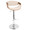 Curvo table in Chrome, Walnut Wood, Cream Fabric, product view