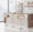 Curvo Mid-Century Modern Adjustable Barstool with Swivel in Chrome, Walnut and Cream Fabric- Set of 2 — lifestyle photo 3