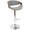 Curvo Mid-Century Modern Adjustable Barstool with Swivel in Walnut and Light Grey- Set of 2 — product view