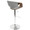 Curvo Mid-Century Modern Adjustable Barstool with Swivel in Walnut and Light Grey- Set of 2 — rear three-quarter view
