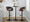 Curvo Mid-Century Modern Adjustable Barstool with Swivel in Black Metal, Walnut Wood and Charcoal Fabric with Rounded T Footrest- Set of 2 — lifestyle photo 4