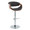 Curvo table in Walnut Wood, Charcoal Fabric, Chrome Metal, product view, featuring swivel and adjustable height