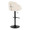 Dahlia table in Black Metal, Cream PU, back and side view, featuring swivel and adjustable height