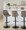 Diana table in Black Metal, Brown PU, featuring swivel and adjustable height