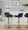 Daniella table in Gold Metal, Black PU, featuring swivel and adjustable height