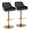 Daniella table in Gold Metal, Black PU, coordinated set view, featuring swivel and adjustable height