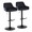 Daniella table in Black Metal, Black Velvet, coordinated set view, featuring swivel and adjustable height