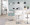 Eclair table in Chrome, White PU, Clear Acrylic, featuring swivel