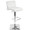 Eclair table in Chrome, White PU, Clear Acrylic, product view, featuring swivel