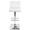Éclair Contemporary Adjustable Barstool in White Faux Leather — front view