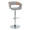 Elisa Mid-Century Modern Adjustable Barstool with Swivel in Chrome Metal, Whitewashed Wood and Grey Fabric with Rounded T Footrest- Set of 2 — product view
