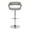 Elisa Mid-Century Modern Adjustable Barstool with Swivel in Chrome Metal, Whitewashed Wood and Grey Fabric with Rounded T Footrest- Set of 2 — front view