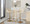 Fabrizzi table in Gold Metal, Cream PU, featuring swivel and adjustable height