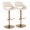 Fabrizzi table in Gold Metal, Cream PU, coordinated set view, featuring swivel and adjustable height
