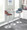 Fabrizzi table in Chrome Metal, Walnut Wood, Blue Fabric