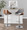 Fabrizzi Mid-Century Modern Adjustable Barstool with Swivel in Chrome Metal, Walnut Wood and Grey Noise Fabric with Rounded T Footrest- Set of 2 — lifestyle photo 6
