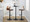 Folia table in Black Metal, Walnut Wood, Black PU, featuring swivel and adjustable height