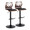 Folia table in Black Metal, Walnut Wood, Black PU, coordinated set view, featuring swivel and adjustable height