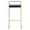 Fuji bar stool in Gold Metal, Black PU, front view