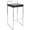 Fuji bar stool in Stainless Steel, Black PU, product view