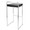 Fuji bar stool in Stainless Steel, Black PU, back and side view