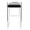 Fuji bar stool in Stainless Steel, Black PU, back view
