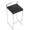Fuji bar stool in Stainless Steel, Black PU, top view