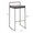 Fuji bar stool in Stainless Steel, Black PU