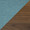 Gardenia table in Chrome Metal, Walnut Wood, Teal Fabric, upholstery or finish swatch