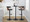 Gardenia Contemporary Adjustable Barstool with Swivel in Black Metal, Walnut Wood and Charcoal Fabric with Rounded T Footrest- Set of 2 — lifestyle photo 2