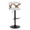 Gardenia Contemporary Adjustable Barstool with Swivel in Whitewashed Wood, Black Metal and Cream Fabric with Rounded T Footrest- Set of 2 — product view